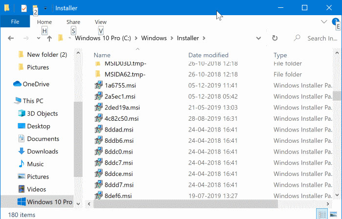 Windows安装程序文件夹(Windows \ Installer)