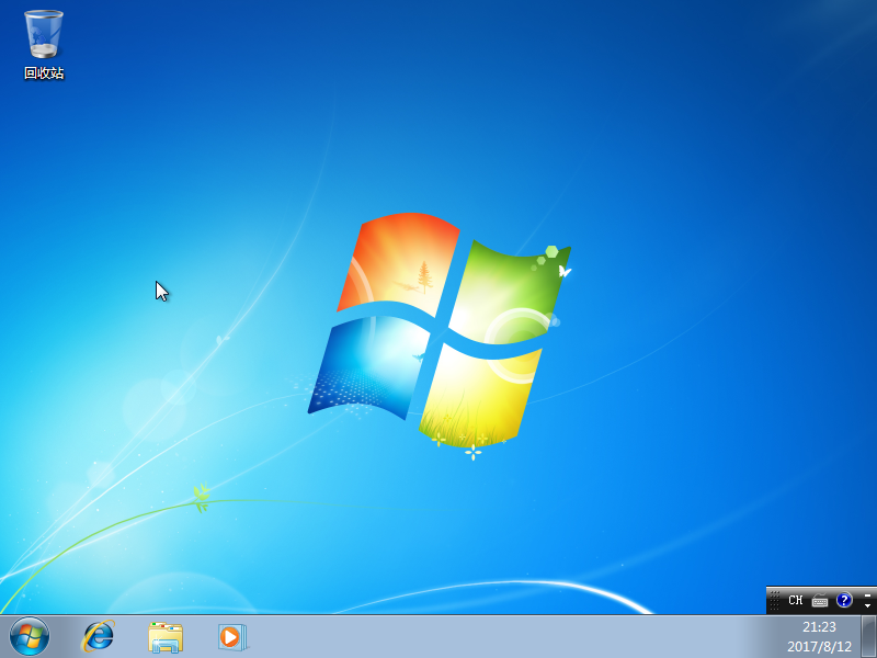 进入Windows7界面。恭喜你，系统已经安装成功了！